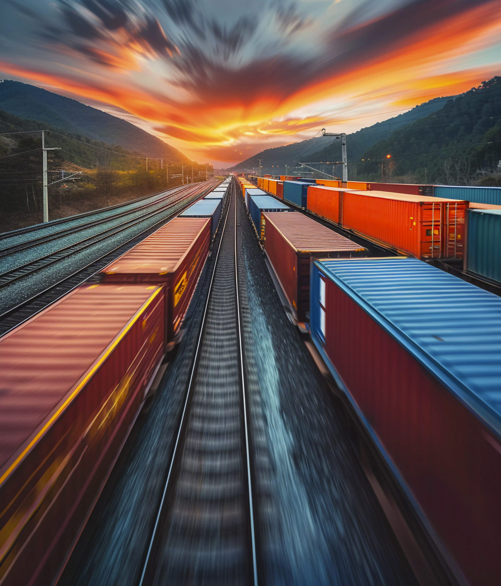 transport kolejowy pełnokontenerowy